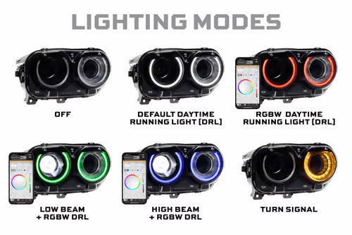 Morimoto Dodge Challenger (15-23) XRGB LED Headlights OffRoadUSA.com