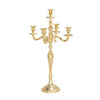 DecMode 5 Holder Gold Aluminum Candelabra EasyOptionXY LLC