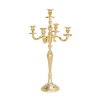 DecMode 5 Holder Gold Aluminum Candelabra EasyOptionXY LLC