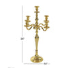 DecMode 5 Holder Gold Aluminum Candelabra EasyOptionXY LLC