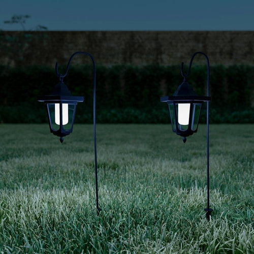 Hanging Solar Coach Lights- 26'' Outdoor Lighting with Hanging Hooks for Garden, Path, Landscape, Patio, Driveway, Walkway- Set of 2 by Pure Garden EasyOptionXY LLC