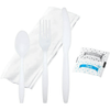 HEAVY DUTY BULK Individually Wrapped Heavy Weight White Plastic Cutlery (Forks Spoons Knife Napkin Pepper Salt) EasyOptionXY LLC