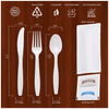 HEAVY DUTY BULK Individually Wrapped Heavy Weight White Plastic Cutlery (Forks Spoons Knife Napkin Pepper Salt) EasyOptionXY LLC