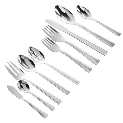 Gibson Home Astonshire 45 Peice Tumble Finish Flatware Set EasyOptionXY LLC