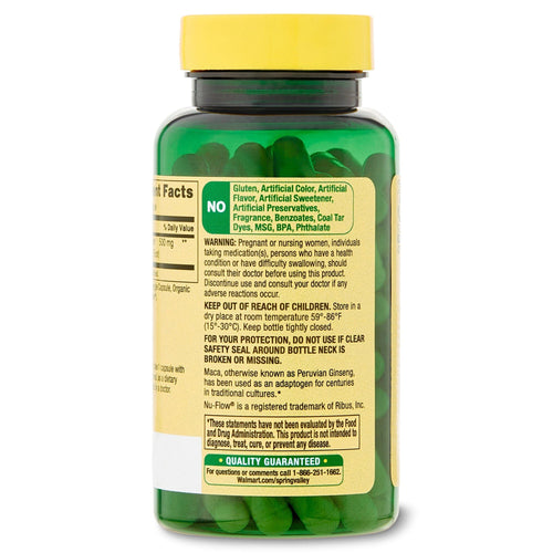 Spring Valley Maca Dietary Supplement; 500 mg; 90 Count EasyOptionXY LLC