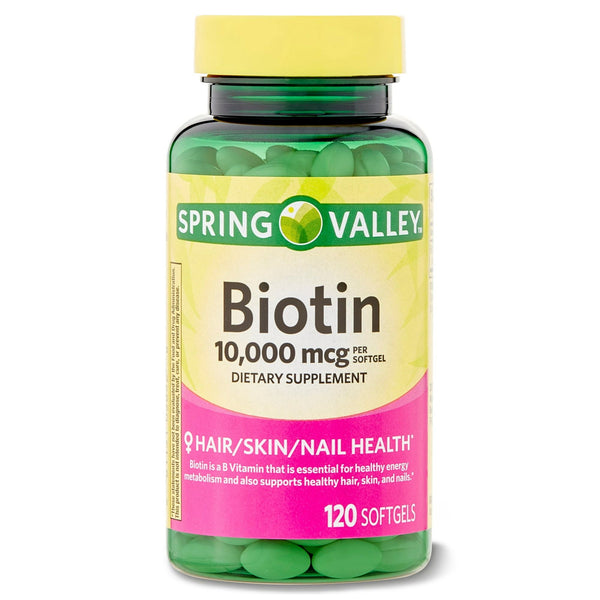 Spring Valley Biotin Softgels; Dietary Supplement; 10; 000 mcg; 120 Count EasyOptionXY LLC