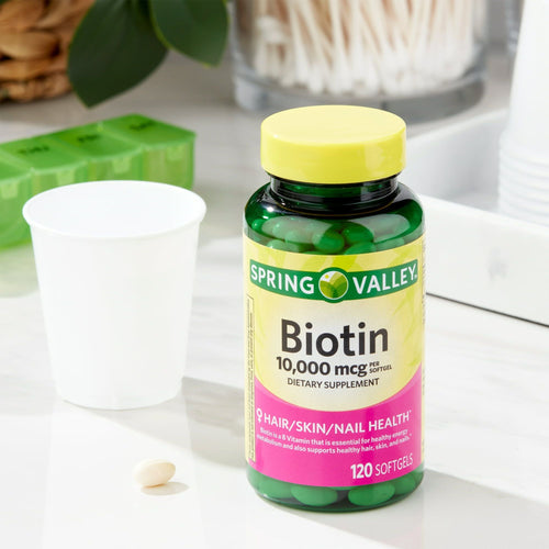 Spring Valley Biotin Softgels; Dietary Supplement; 10; 000 mcg; 120 Count EasyOptionXY LLC