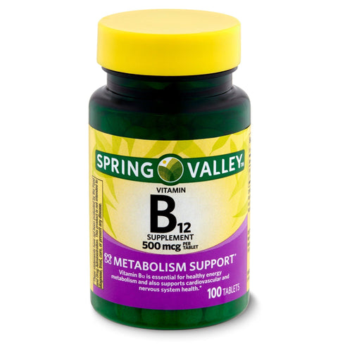 Spring Valley Vitamin B12 Supplement; 500 mcg; 100 Count EasyOptionXY LLC