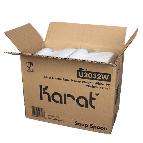 Karat PP Plastic Extra Heavy Weight Soup Spoons - White - 1,000 ct EasyOptionXY LLC
