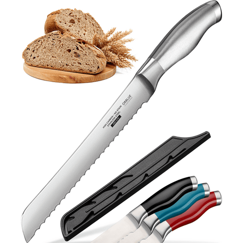Orblue Serrated Bread Knife, Stainless Steel Bread Cutter (8-inch Blade with 5-inch Handle) EasyOptionXY LLC