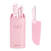 Hecef Cute Kitchen Knife Set with Detachable Block, Cat Claw Pink Sharp Chopping Cleaver and Scissors for Gift Housewarming Birthday EasyOptionXY LLC