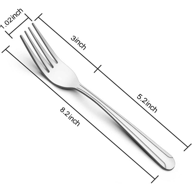 Bestdin 24 Pieces Forks Set, 8.2" Stainless Steel Dinner Forks Silverware, Pattern Design Mirror Polished Table Forks, Dishwasher Safe, Flatware Forks Use for Home, Kitchen or Restaurant EasyOptionXY LLC