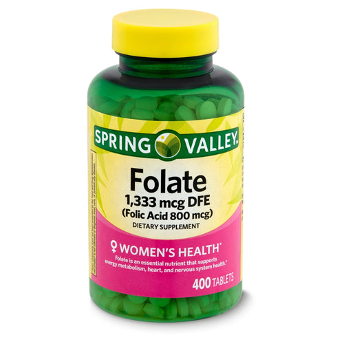 Spring Valley Folate Dietary Supplement; 1; 333 mcg; 400 Count EasyOptionXY LLC