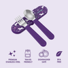 Bentgo Kids Stainless Steel Utensils Set - Reusable Fork, Spoon & Storage Case Made From High-Grade Stainless Steel, BPA-Free, Dishwasher Safe (Purple Unicorn) EasyOptionXY LLC