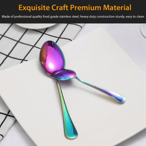 iMountek 4-Piece Flatware Set Stainless Steel Silverware Cutlery Kitchen Utensil Set With Fork Knife Tea Spoon for Home Kitchen Hotel Restaurant EasyOptionXY LLC