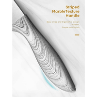 D.Perlla Knife Set, 6 Pieces Stainless Steel Cutlery Knife Set with Detachable Round Knife Block, Chef Knife, Bread Knife, Paring Knife, Cooking Knife, White EasyOptionXY LLC