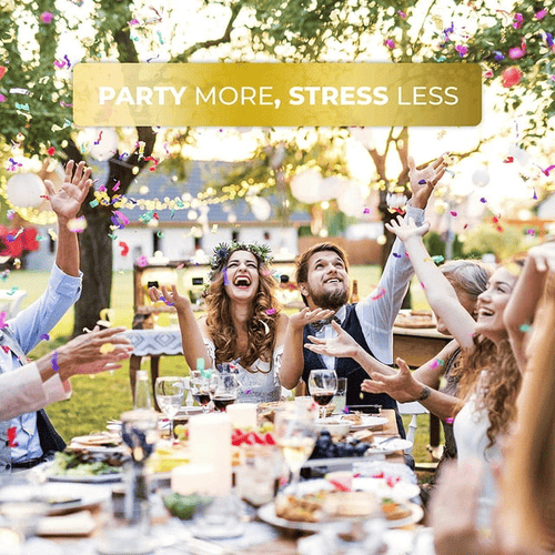 125 Piece Disposable Plastic Dinnerware Set, Gold, by Stock Your Home EasyOptionXY LLC