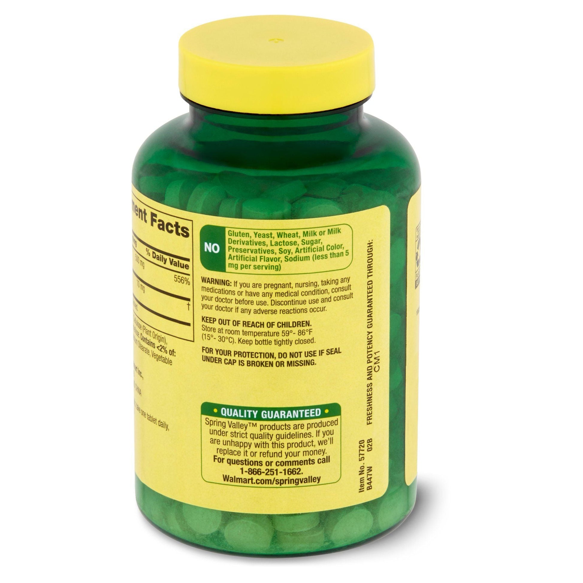Spring Valley Vitamin C Supplement with Rose Hips; 500 mg; 250 Count EasyOptionXY LLC