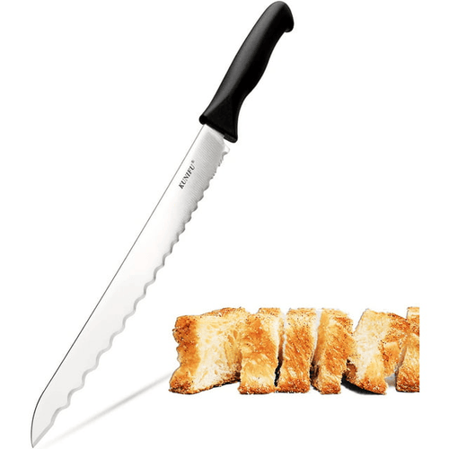 KUNIFU Serrated Bread Knife for Homemade Bread, High Carbon Stainless Steel Sharp Blade Cake Knife EasyOptionXY LLC
