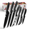 Lux Decor Collection Kitchen Knife Set 7 Pieces Stainless Steel EasyOptionXY LLC