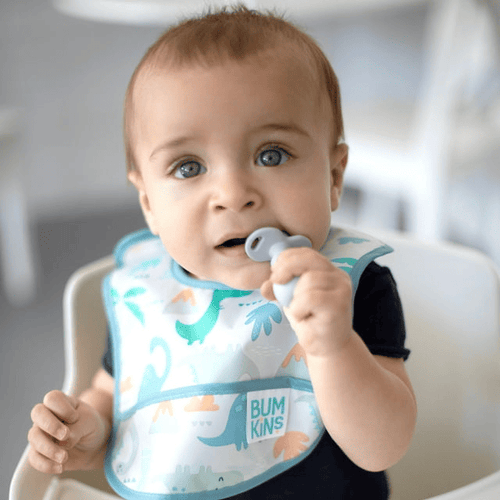 Bumkins Baby Feeding Chewtensils, Training Fork and Spoon Set, Utensils Ages 6 Mos+ (Gray) EasyOptionXY LLC