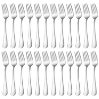 Cibeat Dinner Forks Set 24pcs Mirror Polished Stainless Steel Silverware Forks for Salad, Fruit, Pasta, Steak, Fish, Chicken EasyOptionXY LLC