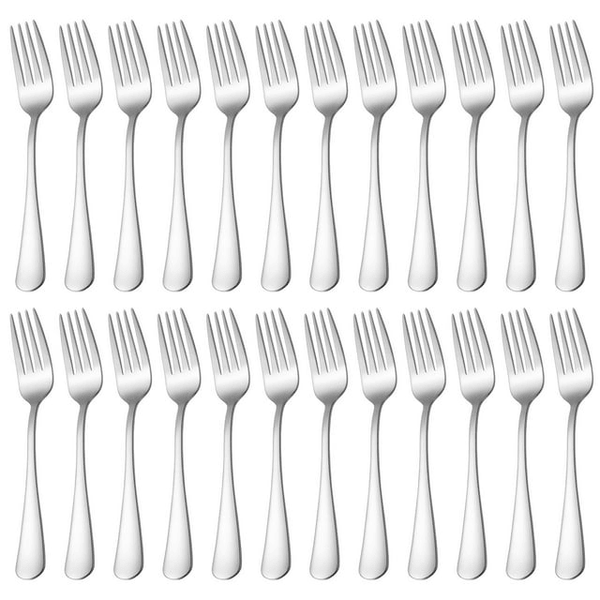Cibeat Dinner Forks Set 24pcs Mirror Polished Stainless Steel Silverware Forks for Salad, Fruit, Pasta, Steak, Fish, Chicken EasyOptionXY LLC