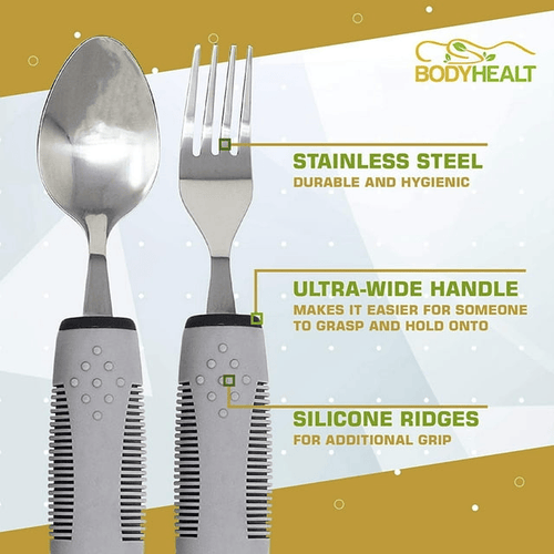 BodyHealt 4 Piece Adaptive Utensil Set - Exact Color EasyOptionXY LLC