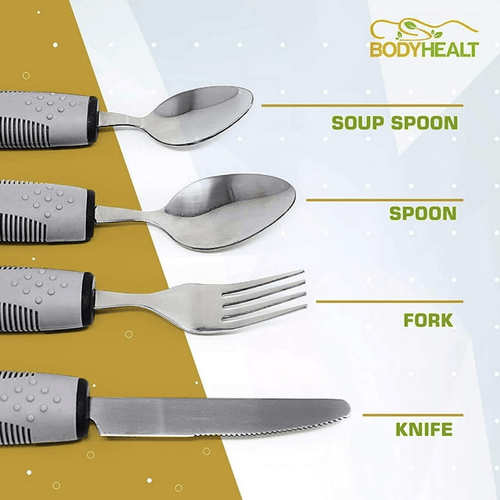 BodyHealt 4 Piece Adaptive Utensil Set - Exact Color EasyOptionXY LLC