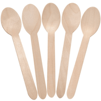 LotFancy 100Pcs Disposable Wooden Spoons, 6.25 in Sampling Tasting Spoons,Wood EasyOptionXY LLC