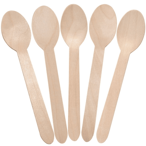 LotFancy 100Pcs Disposable Wooden Spoons, 6.25 in Sampling Tasting Spoons,Wood EasyOptionXY LLC