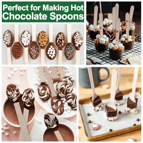 LotFancy 100Pcs Disposable Wooden Spoons, 6.25 in Sampling Tasting Spoons,Wood EasyOptionXY LLC