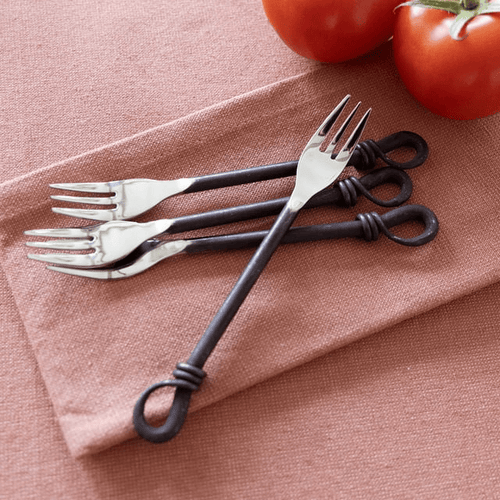 Gourmet Settings Twist N Shout Cocktail Fork, 18/10 Stainless Steel, Set of Four EasyOptionXY LLC