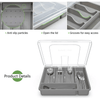 Vachan Plastic Silverware Tray for Drawer Organizer, 5 Compartments Flatware Organizer with Lid Tableware Storage Cutlery Utensil Holder EasyOptionXY LLC