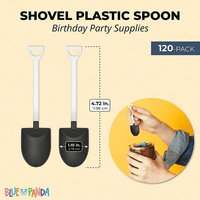 Plastic Shovel Spoons for Desserts, Birthday Party Supplies (120 Pack) EasyOptionXY LLC