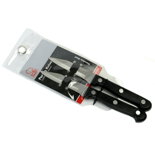 Chef Craft Select Paring Knife Set, 3.5 inch Blade 7 inches in Length 2 Piece Set, Stainless Steel/Black EasyOptionXY LLC