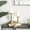 DecMode 3 Candle Gold Aluminum Pillar Candle Holder, Set of 3 EasyOptionXY LLC