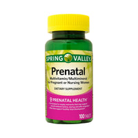 Spring Valley Prenatal Multivitamin/Multimineral Tablets Dietary Supplement; 100 Count EasyOptionXY LLC