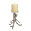 DecMode Silver Aluminum Antler Candle Holder EasyOptionXY LLC