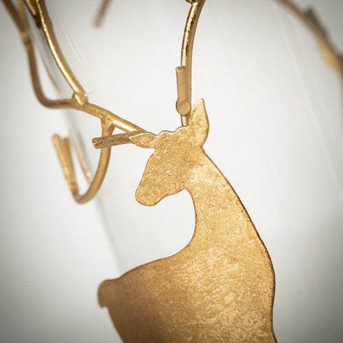 8"H Sullivans Gold Deer Pillar Candle Holder EasyOptionXY LLC