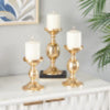 The Novogratz 3 Candle Gold Aluminum Pillar Candle Holder, Set of 3 EasyOptionXY LLC