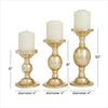 The Novogratz 3 Candle Gold Aluminum Pillar Candle Holder, Set of 3 EasyOptionXY LLC