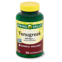 Spring Valley Fenugreek Dietary Supplement; 610 mg; 100 Count EasyOptionXY LLC