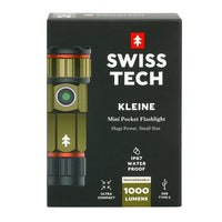 Swiss Tech 1000LM Mini LED Rechargeable Turbo Flashlight, IP67 Weatherproof, 0.18lbs, Green EasyOptionXY LLC