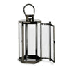 Brianna Stainless Steel Outdoor 16" Lantern, Black EasyOptionXY LLC