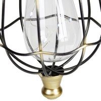 9" Bronze Outdoor Hanging Solar Lantern with Handle EasyOptionXY LLC