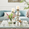 DecMode Silver Metal Handmade Pillar Candle Holder EasyOptionXY LLC