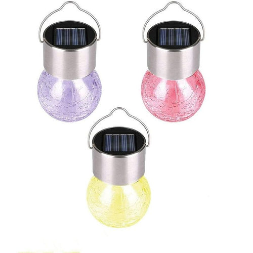 NEX Red Solar Outdoor Hanging Lanterns (3 Pieces) EasyOptionXY LLC