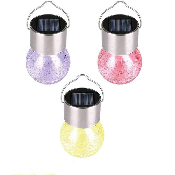 NEX Red Solar Outdoor Hanging Lanterns (3 Pieces) EasyOptionXY LLC