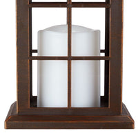 Way To Celebrate Harvest Set Of 2 Wood Color Lanterns- Pumpkin with LED battery candle EasyOptionXY LLC